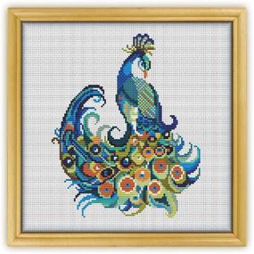 img 3 attached to Mandala Peacock Embroidery Animals Needlepoint