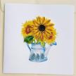 quilling card 3d greeting sunflowers logo