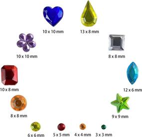 img 3 attached to FADIKX 3650Pcs Gem Stickers: Sparkly Flatback Crystal Stickers for Crafts, Kids DIY - Assorted Sizes