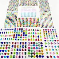 fadikx 3650pcs gem stickers: sparkly flatback crystal stickers for crafts, kids diy - assorted sizes logo