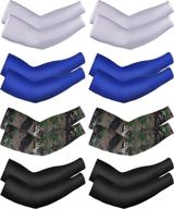 🌞 unisex uv protection arm cooling sleeves ice silk arm cover (black, blue, grey, camouflage, ice silk) logo