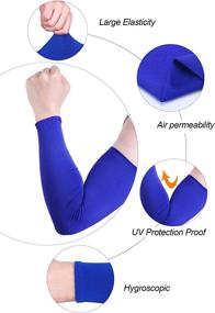 img 1 attached to 🌞 Unisex UV Protection Arm Cooling Sleeves Ice Silk Arm Cover (Black, Blue, Grey, Camouflage, Ice Silk)