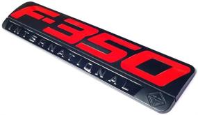 img 1 attached to 3Pcs OEM Red F-350 International Side Fender Emblems Badge 3D Logo Замена для пикапа F350 Black