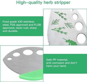 img 3 attached to 🌿 Efficient Herb Stripper: HFEIX Stainless Steel Peeling Device for Kale Vegetable Leaf Removal - 2 Pack with Safe PP Cover