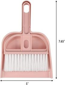 img 1 attached to Efficient Cleaning Solution: USUNQE Set of 2 Mini Dustpans Brushes for Home, Office, and Pet Waste