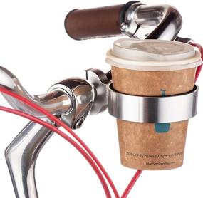 img 2 attached to 🚲 Ecity Bike Handlebar Cup Holder - Aluminum Holder for Coffee, Water Bottle, Cup - Ideal for Cruiser, Mountain, Road Bicycles