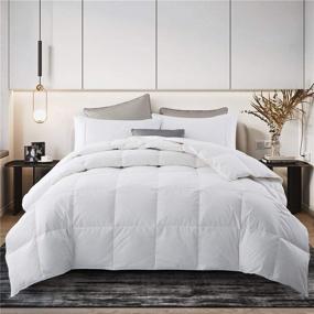 img 4 attached to 🛏️ Puredown Lightweight White Goose Down Comforter Duvet Insert for Summer Warmth – King Size