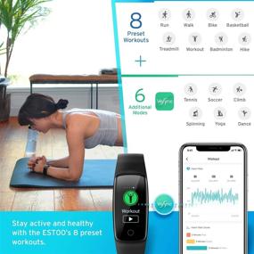 img 2 attached to 📟 Etekcity Fitness Tracker: Step Counter, Heart Rate Monitor, Sleep Tracking - Blue Color Touch Screen