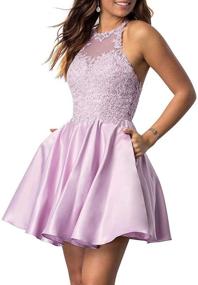img 4 attached to 👗 Stunning Sleeveless Applique Homecoming Attire for NaXY Juniors Women's Clothing