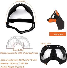 img 3 attached to 🐶 Lifeunion Dog Goggles: Optimal Protection for Medium/Large Dogs against Dust, Haze, Wind, Snow - Adjustable & UV-Resistant Sunglasses