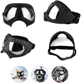 img 2 attached to 🐶 Lifeunion Dog Goggles: Optimal Protection for Medium/Large Dogs against Dust, Haze, Wind, Snow - Adjustable & UV-Resistant Sunglasses