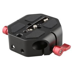 img 1 attached to 📷 CAMVATE Camera Baseplate: 15mm Rod Type, Universal & Compatible for C100/300/500 (Red) - Enhanced SEO