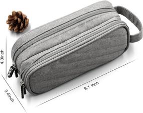img 1 attached to 💼 BOONA Laptop Cable Pouch Gadget Case, Large Capacity for Laptop Power, Mouse & USB Data Cables, Electronic Gadgets Accessories, Gray