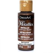 🎨 dazzling metallics 2-ounce rich espresso acrylic paint: add a touch of glamour to your artwork! logo
