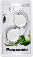 panasonic rp-hs46 slim clip-type earphones in white: quality sound on-the-go logo