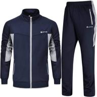 rdruko men's tracksuit: stylish and functional athletic full zip sweatsuit for sports and casual wear logo