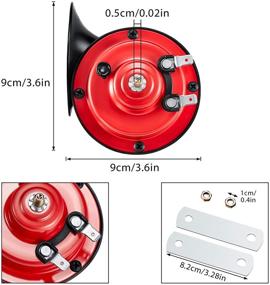 img 3 attached to 🚂 300DB Loud Train Horn for Truck - 4 Piece Set, Electric Snail Horns, 12V High and Low Tone, Waterproof Auto Horn, Loud Air Electric Snail Single Horns with Brackets and Screws for Car Motorcycle