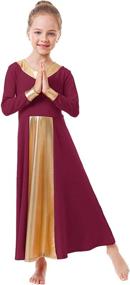 img 3 attached to IBAKOM Liturgical Metallic Dancewear Burgundy Gold Sports & Fitness for Other Sports