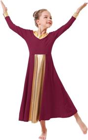 img 2 attached to IBAKOM Liturgical Metallic Dancewear Burgundy Gold Sports & Fitness for Other Sports