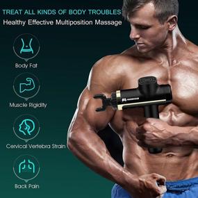 img 3 attached to 🎁 Fascia Massage Gun for Muscle Soreness Relief - Perfect Xmas & Birthday Gift, Deep Tissue Therapy Equipment for Workout - Handheld Percussion Massager for Foot, Back, Legs with 6 Massage Heads - 20 Level Settings - U1