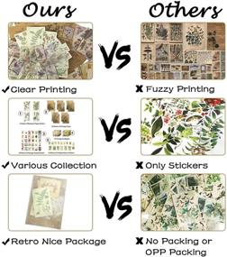 img 3 attached to 🎀 Stosts Vintage Scrapbooking Stickers Pack – Decorative Antique Retro Natural Collection for DIY, Journal, and Crafts – Embellishment Supplies with Washi Paper for Notebook, Album, Invitations, and Gifts