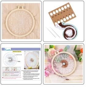 img 2 attached to 🧵 Comprehensive Embroidery Starter Kit: Kissbuty Cross Stitch with Organza Stamped Fabric, Pattern, Plastic Hoop, Color Threads, and Tools (Dandelion)