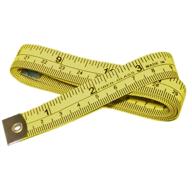 soft tape measure double scale body sewing flexible ruler: ideal 📏 for weight loss, medical body measurements, sewing, and tailoring - 60-inch (yellow) logo