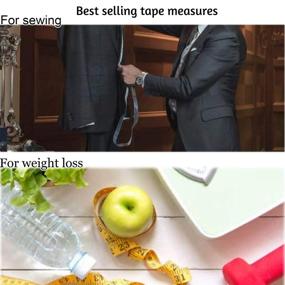 img 2 attached to Soft Tape Measure Double Scale Body Sewing Flexible Ruler: Ideal 📏 for Weight Loss, Medical Body Measurements, Sewing, and Tailoring - 60-inch (Yellow)