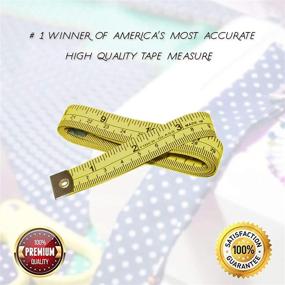 img 1 attached to Soft Tape Measure Double Scale Body Sewing Flexible Ruler: Ideal 📏 for Weight Loss, Medical Body Measurements, Sewing, and Tailoring - 60-inch (Yellow)