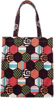 👜 fashionable women's shoulder tote bag: brown hexagon lattice flocking fabric with large capacity logo