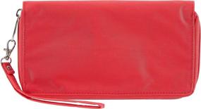 img 4 attached to 💼 Big Skinny Women's Panther Clutch Slim Wallet, Coral - Holds Up to 40 Cards