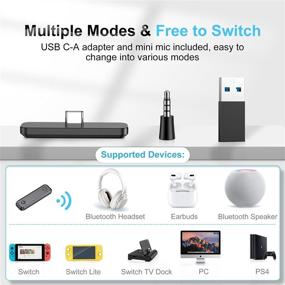 img 1 attached to 🔌 InnoAura Bluetooth Transmitter: Wireless Audio Adapter for NS Switch/Switch OLED/Switch Lite, PS4, PC - Supports Headsets, Earbuds & Speaker