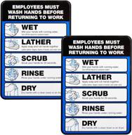 👐 optimized sign for ensuring employee hand hygiene logo