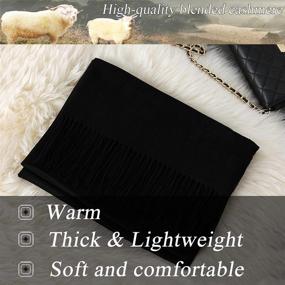 img 1 attached to 🧣 Cashmere Christmas Scarves for Women: Stylish Accessories for Winter