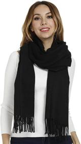 img 4 attached to 🧣 Cashmere Christmas Scarves for Women: Stylish Accessories for Winter