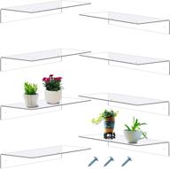 📚 versatile and stylish 8 piece clear acrylic floating shelf set for organized living spaces logo