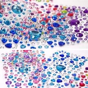 img 1 attached to 2800PCS Self-Adhesive Jewel Stickers - 25 Sheets Rhinestones Jewels Rhinestone Stickers DIY Gem Rhinestone Multi Color Gemstone Embellishments Assorted for Makeup, Festival, Crafts & Embellishments