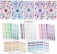 2800pcs self-adhesive jewel stickers - 25 sheets rhinestones jewels rhinestone stickers diy gem rhinestone multi color gemstone embellishments assorted for makeup, festival, crafts & embellishments logo