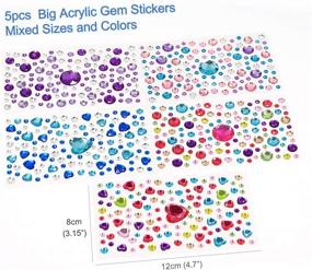 img 2 attached to 2800PCS Self-Adhesive Jewel Stickers - 25 Sheets Rhinestones Jewels Rhinestone Stickers DIY Gem Rhinestone Multi Color Gemstone Embellishments Assorted for Makeup, Festival, Crafts & Embellishments