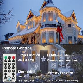 img 1 attached to 🎄 Lomotech Color Changing Christmas Lights - 66ft 200LED Fairy Lights with 11 Modes: White to Warm White | Connectable Waterproof Remote Control Twinkle Lights for Christmas Decorations