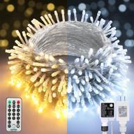 🎄 lomotech color changing christmas lights - 66ft 200led fairy lights with 11 modes: white to warm white | connectable waterproof remote control twinkle lights for christmas decorations logo