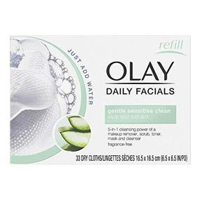 img 2 attached to 💦 Очищающие полотенца OLAY Daily Gentle Clean 5-in-1, активируемые водой: упаковка из 4 штук, 33 шт - максимальное удобство ухода за кожей.