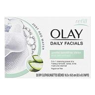 💦 очищающие полотенца olay daily gentle clean 5-in-1, активируемые водой: упаковка из 4 штук, 33 шт - максимальное удобство ухода за кожей. логотип