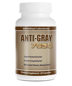 img 3 attached to 🔅 Anti-Gray 7050 Hair Capsules - Reduce Gray Hair - Restore Natural Hair Color - With Vital B Vitamins, Minerals, and Herbs - 1 Bottle