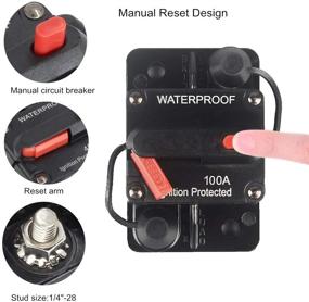 img 2 attached to 🔌 OUHL 100 Amp Circuit Breaker - Manual Reset 30-250A DC, Waterproof (100A) - Ideal for Car, Truck, RV, ATV, Marine, Trolling Motors, Boats and Vehicles - 12V-48V