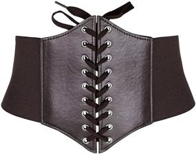 img 4 attached to Ayliss Elastic Waspie Corset Cincher: A Fashion-forward Accessory Belt for Women