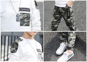 img 1 attached to 👕 Camouflage Outfits Boys' Clothing Set - Sleeved Pieces