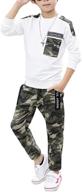 👕 camouflage outfits boys' clothing set - sleeved pieces logo