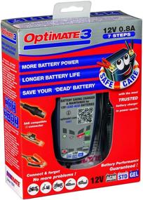 img 1 attached to 🔋 Tecmate Optimate 3 TM-431: Advanced 7-Step 12V 0.8A Sealed Battery Charger & Maintainer
