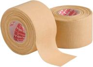 🏋️ mueller athletic tape, 1.5-inch x 10-yard roll, beige, pack of 2 логотип